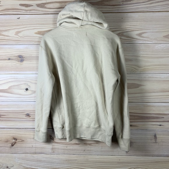 Hollister California Hoodie Mens Small Beige Embroidered Surf Y2K - Picture 4 of 7